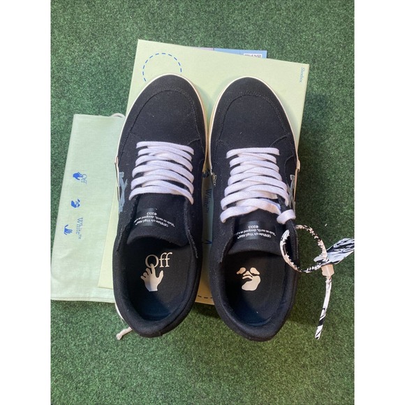 Off White c/o Virgil Abloh Black and White Vulcanized Sneaker Men's 11 US 44 EU - Picture 4 of 6
